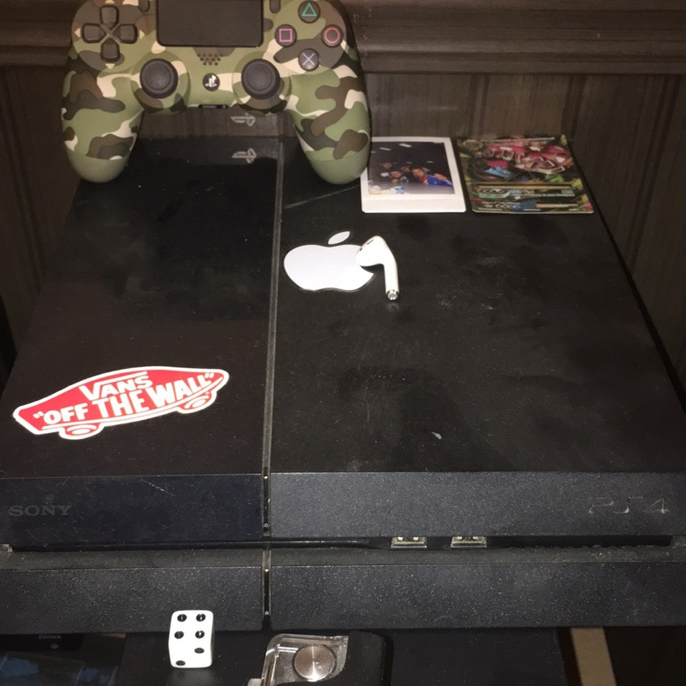 ps4 with controller and cables